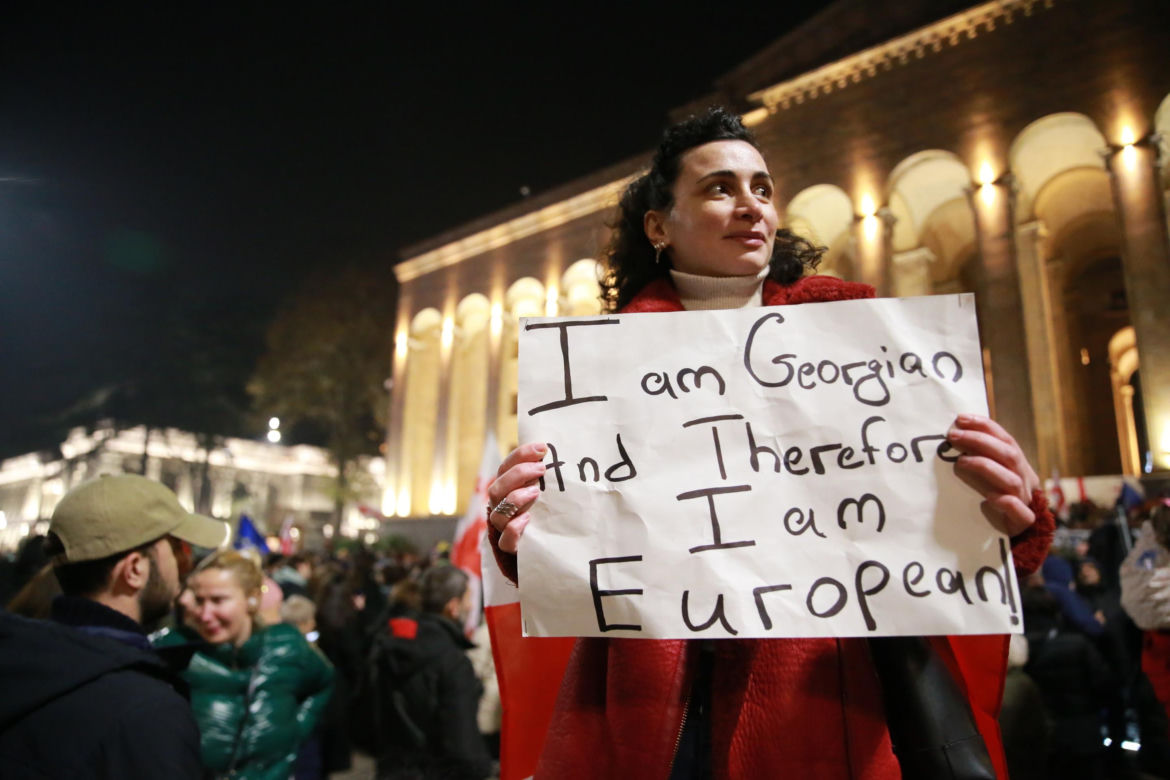 Protesty w Tbilisi