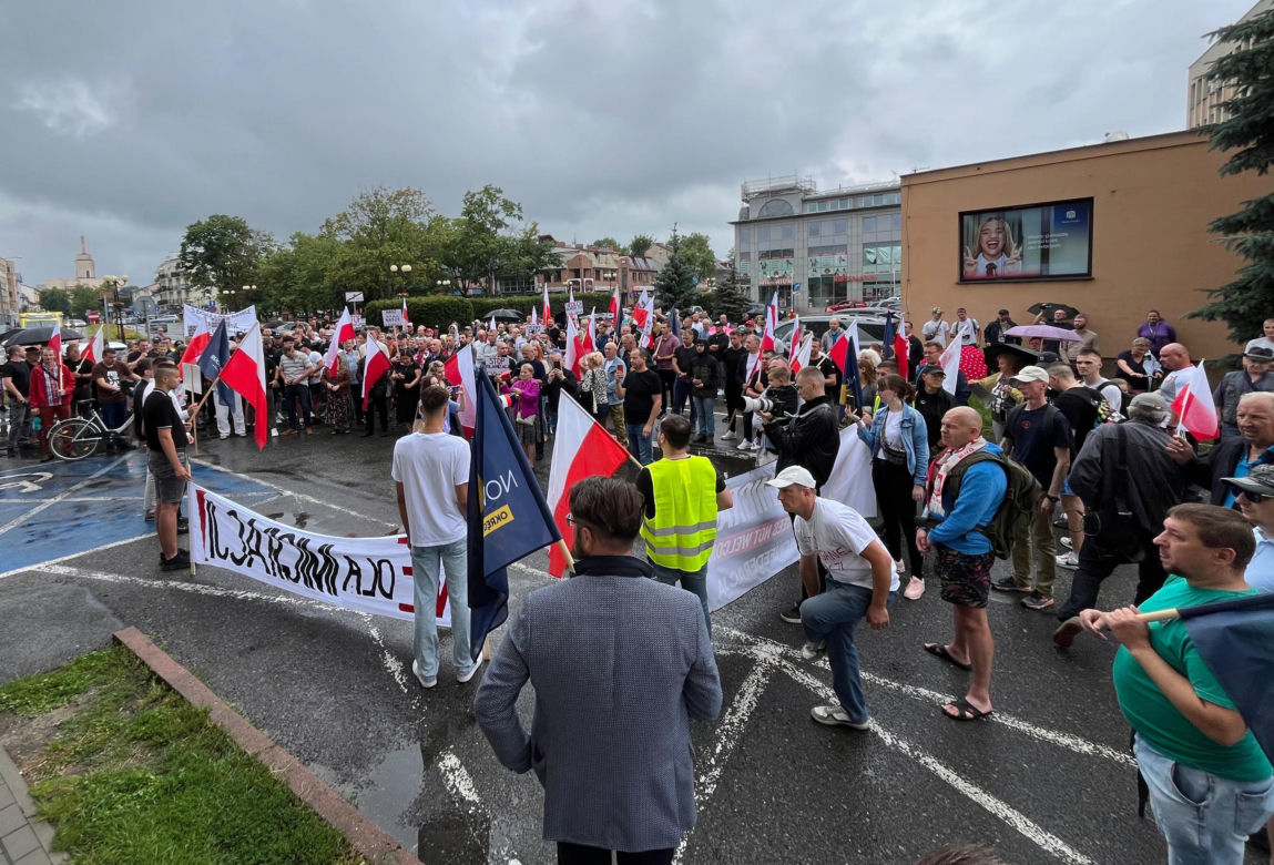 Protest Konfederacji w Siedlcach zgromadził ok. 600 osób
