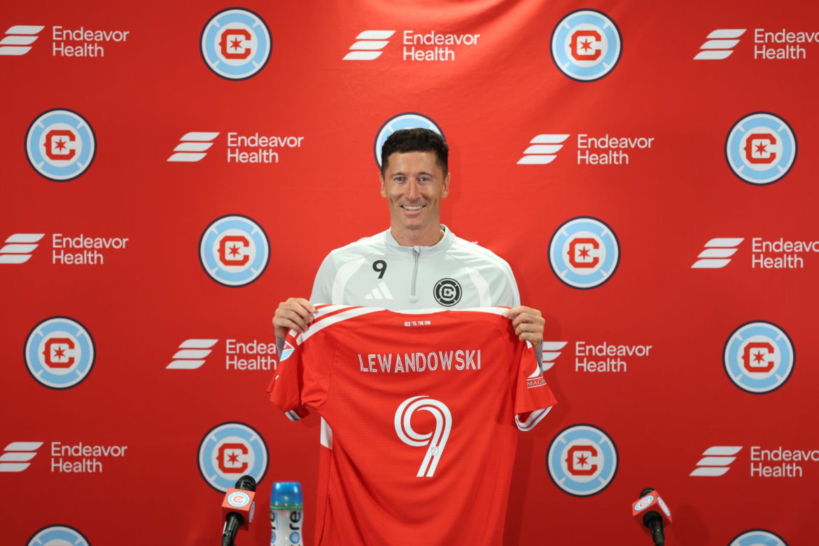 Robert Lewandowski na konferencji Chicago Fire