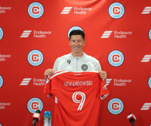Robert Lewandowski na konferencji Chicago Fire