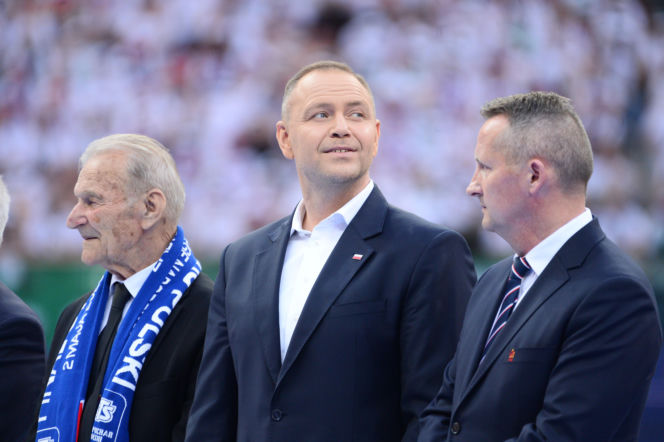 Karol Nawrocki i ceremonia po finale Pucharu Polski
