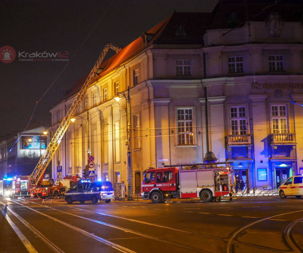 Groźny pożar w budynku Filharmonii Krakowskiej