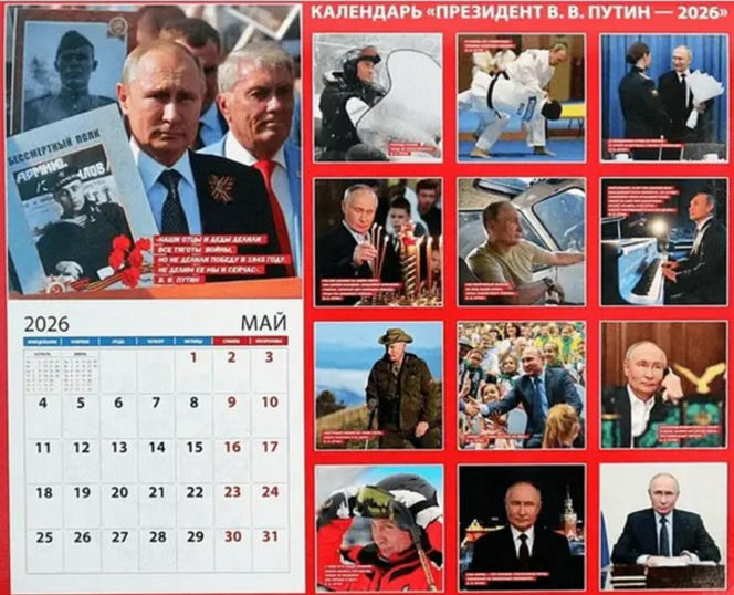 utin na każdy miesiąc. Jest twarzą kalendarza. W lutym ćwiczy judo, w czerwcu gra na pianinie