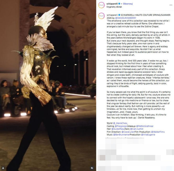 Tłum gwiazd  na pokazie Schaparelli