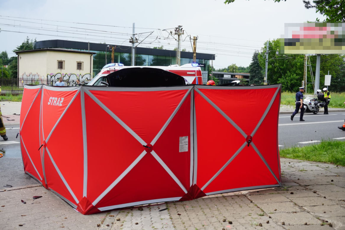 Śmiertelny wypadek z udziałem motocyklisty w Radości
