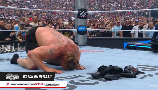 Brock Lesnar we łzach pożegnał się z kibicami