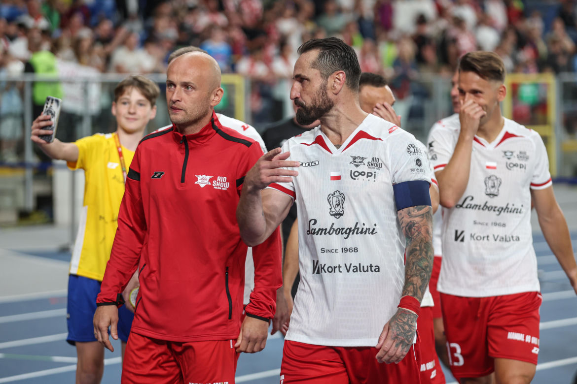 Ronaldinho na Stadionie Śląskim w meczu gwiazd Polska - Brazylia