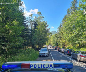 Policja odholowuje zaparkowane w Tatrach samochody