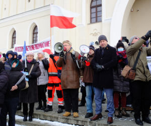 Protest antyszczepionkowców w Lublinie. Początek był przerażający