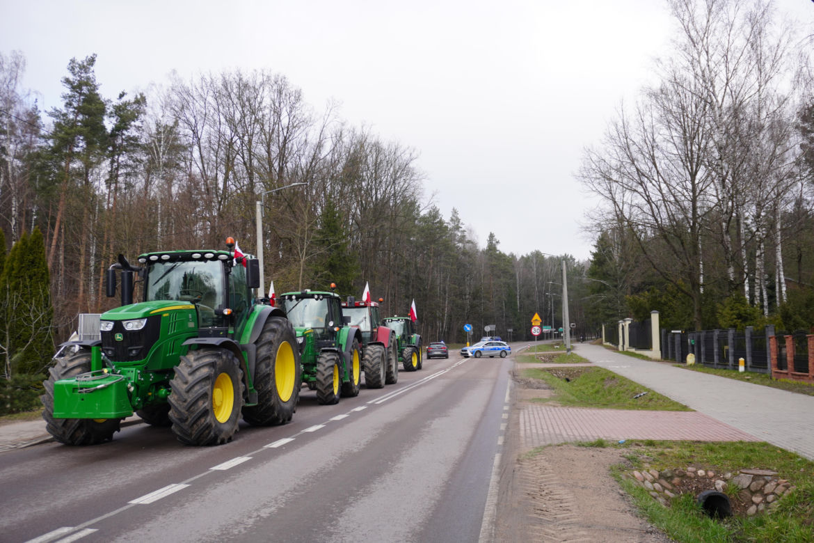 Protest rolników wokół Białegostoku - 20 marca 2024