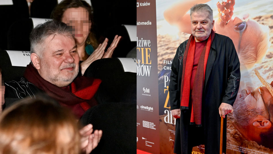 Krzysztof Globisz na premierze filmu "Prawdziwe życie aniołów"