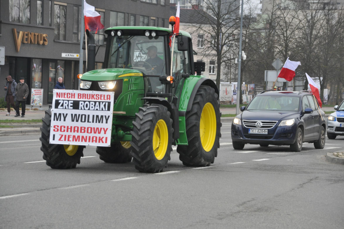 Strajk rolników w Kielcach. 14 marca 2024