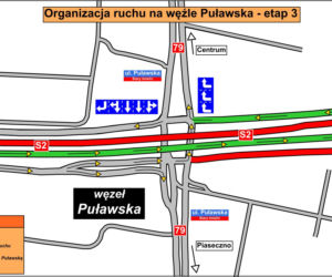 Węzeł Puławska przy południowej obwodnicy Warszawy