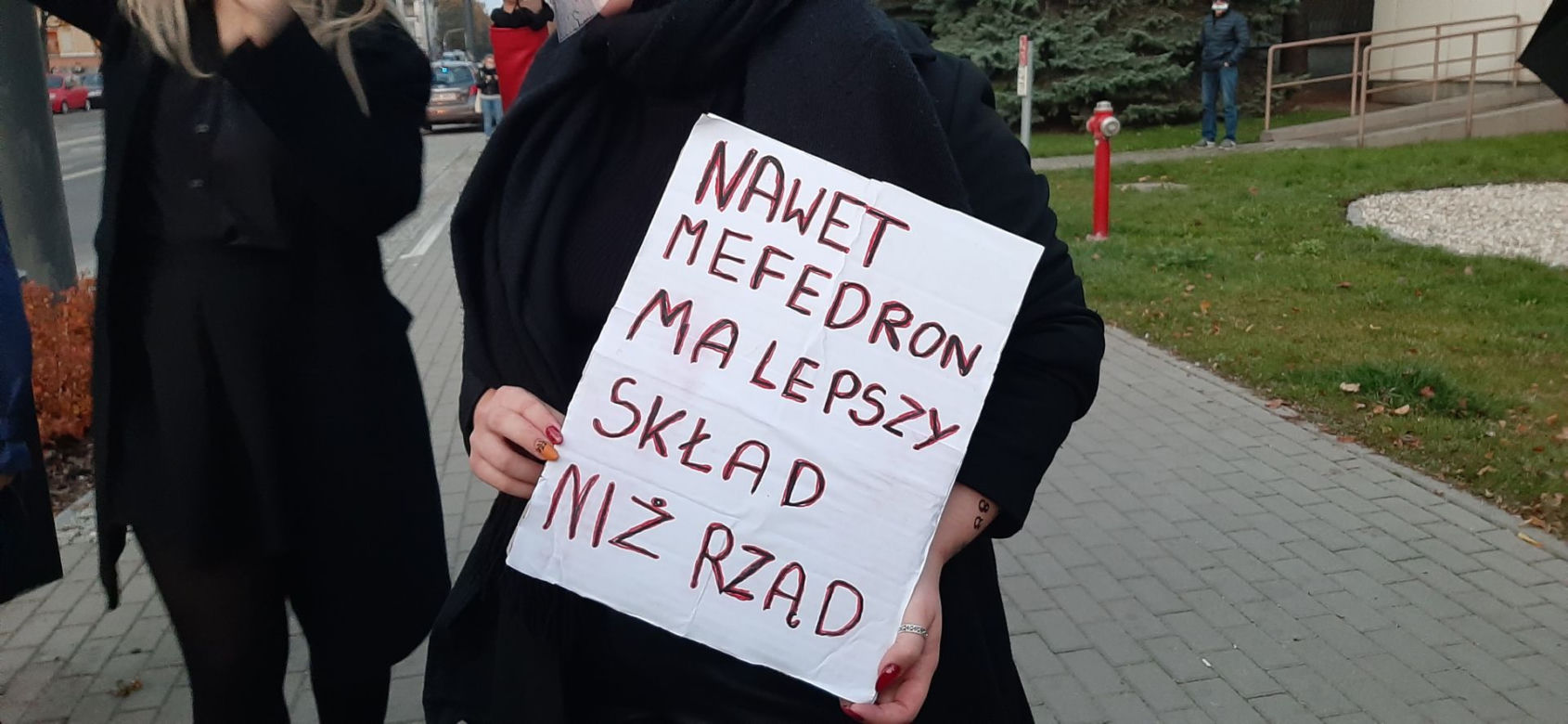 Protest kobiet - blokada ulic w Olsztynie