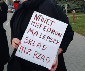 Protest kobiet - blokada ulic w Olsztynie