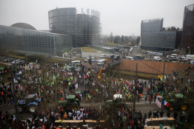 Rolnicy z całej Europy protestują w Strasburgu