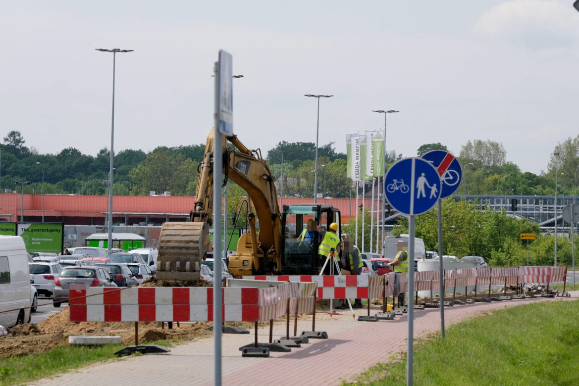 Remont skrzyżowania na DK61