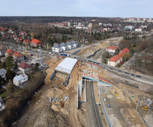 Budowa węzła Łękno - marzec 2021