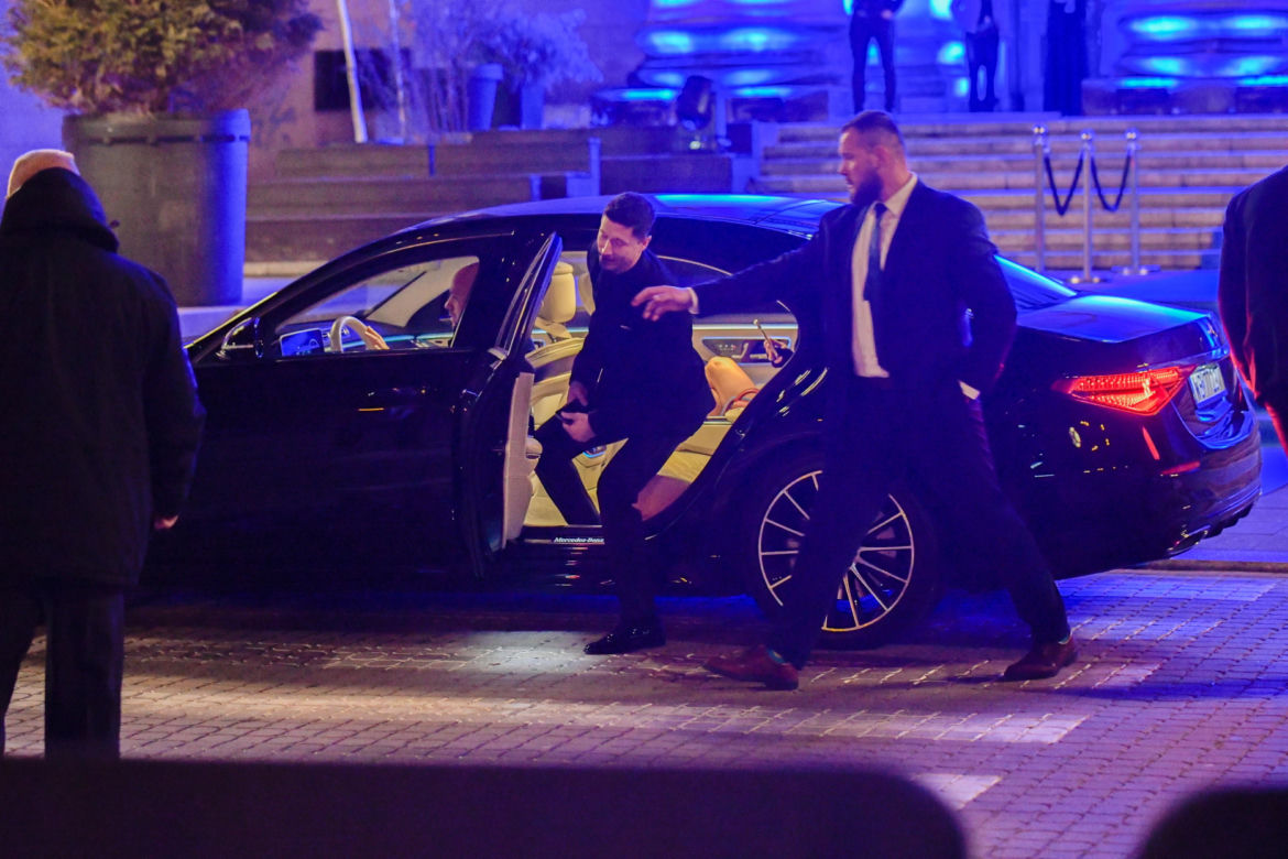Robert Lewandowski na premierze filmu Nieznany