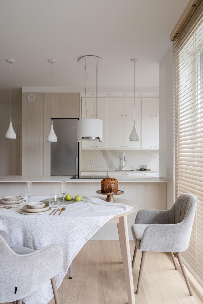 Mieszkanie w jasnych kolorach od KODO