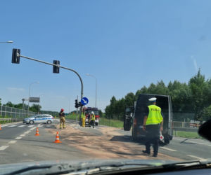 Wójtowo. Utrudniena na DK 16