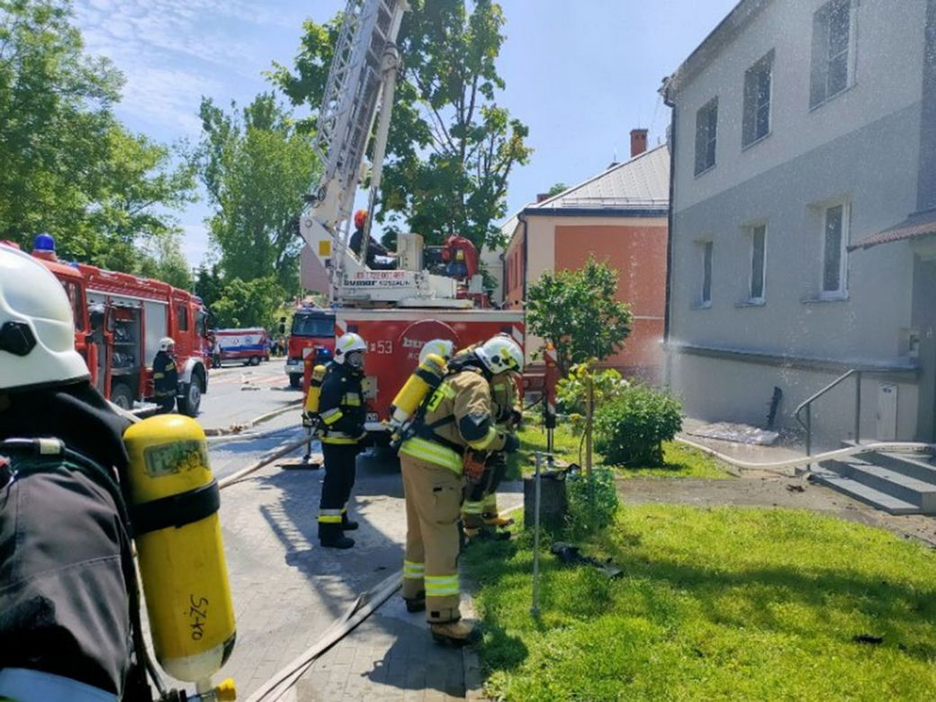 Pożar kamienicy w Radymnie