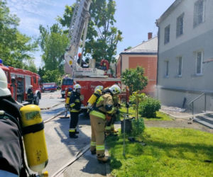 Pożar kamienicy w Radymnie
