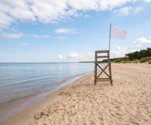Sinice Rowy. Czy w Rowach można się kąpać 03.08? Flaga, warunki pogodowe