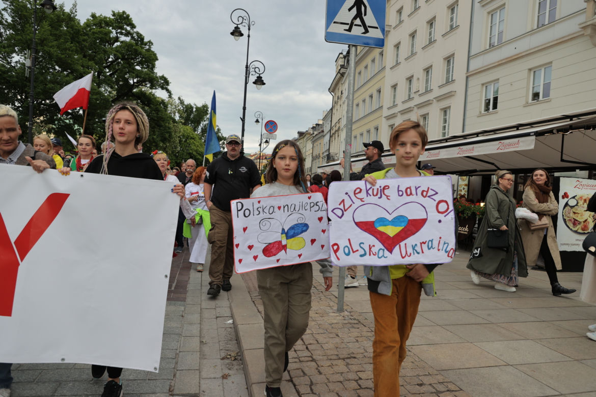 Ogromna manifestacja wdzięczności Ukraińców. „Przyjaciele, dziękujemy”