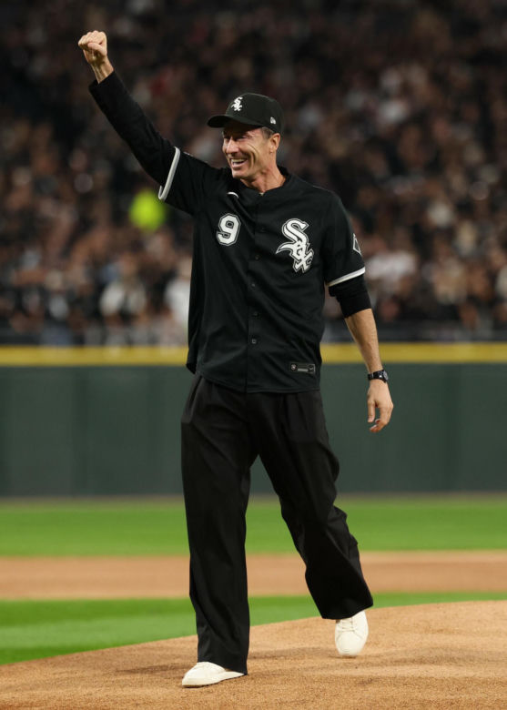 Robert Lewandowski na meczu baseballa Chicago White Sox