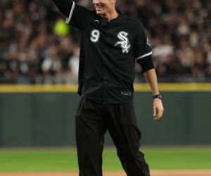 Robert Lewandowski na meczu baseballa Chicago White Sox