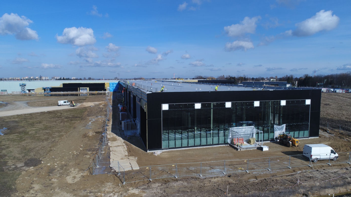 Postępy na budowie lotniska w Radomiu - marzec 2021