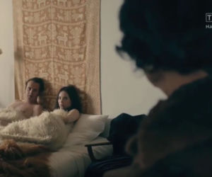 Stulecie Winnych 4: Janusz (Paweł Małaszyński), Michelle (Maria Pawłowska), Hanna Gołębianka (Magdalena Kuta)