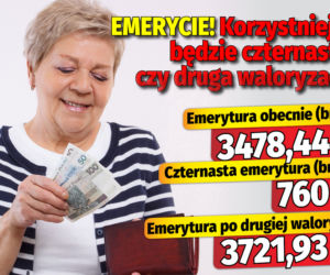 Emerycie! Korzystniejsza będzie czternastka, czy druga waloryzacja?