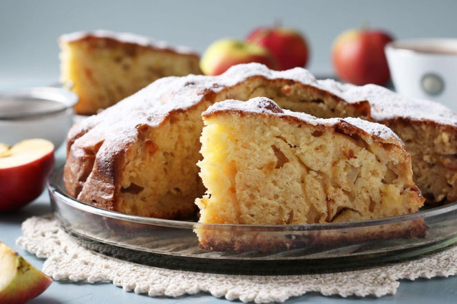 ciasto z prażonymi jabłkami