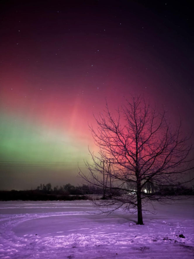 Zorza polarna w Siedlcach