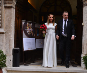 Joanna i Jacek Kurscy w drodze na ślub
