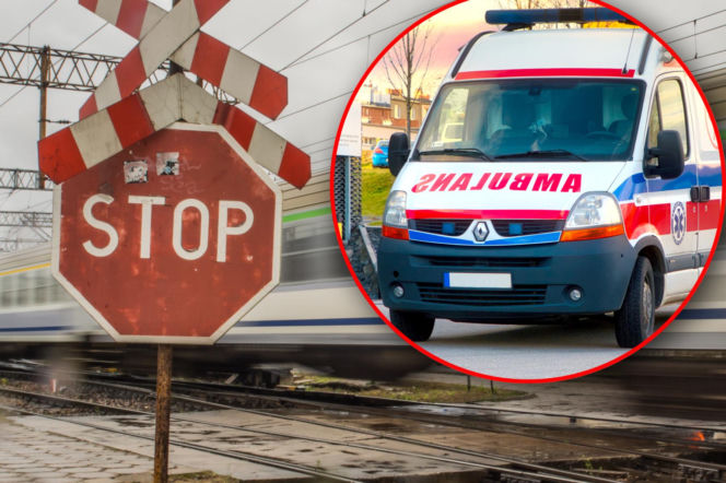 Porsche wjechało prosto pod pociąg. 69-latek zignorował znak STOP 
