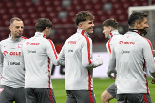 Trening reprezentacji Polski w Warszawie przed meczem z Albaną