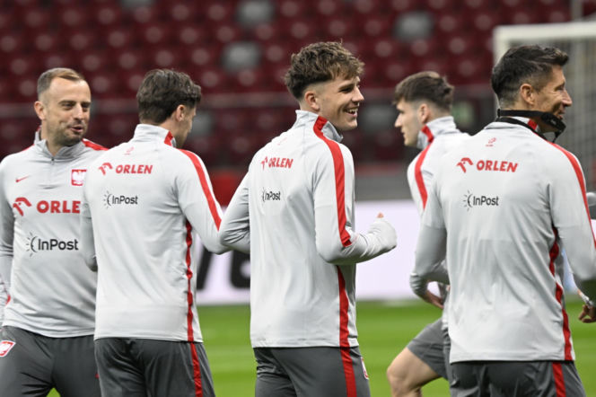 Trening reprezentacji Polski w Warszawie przed meczem z Albaną