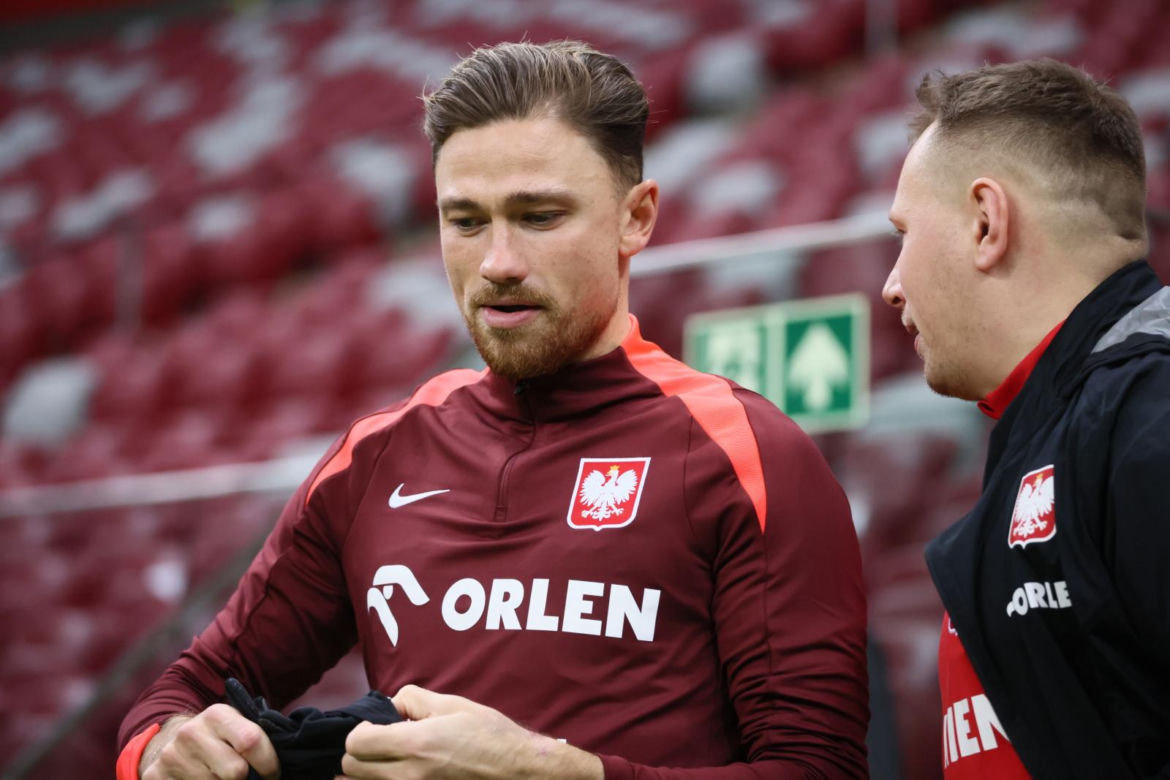 Trening reprezentacji Polski na PGE Narodowym przed meczem barażowym z Estonią o Euro 2024