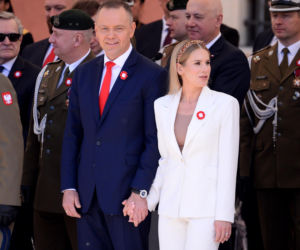 Marta Nawrocka oczarowała w bieli. Postawiła na elegancję