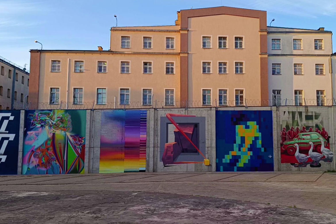 Street-art na murach aresztu