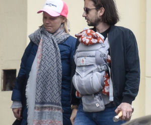 Joanna Kulig na spacerze z rodziną