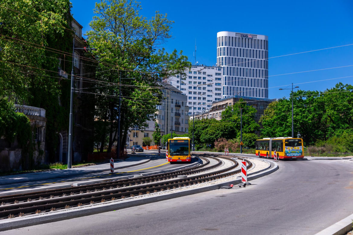 Tramwaj na Gagarina w Warszawie