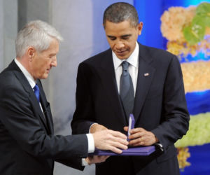 Thorbjoern Jagland i Barack Obama