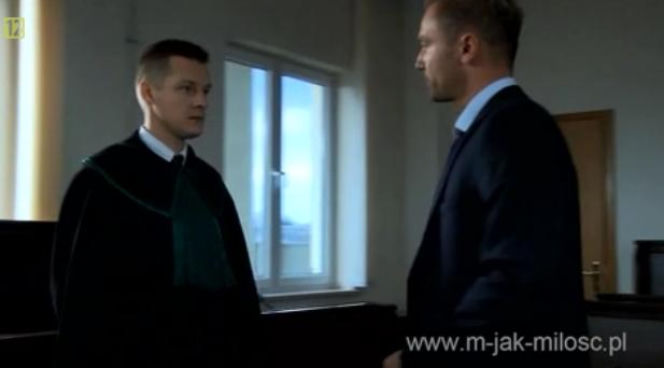 M jak miłość odc. 1045. Piotrek (Marcin Mroczek), Andrzej Budzyński (Krystian Wieczorek)