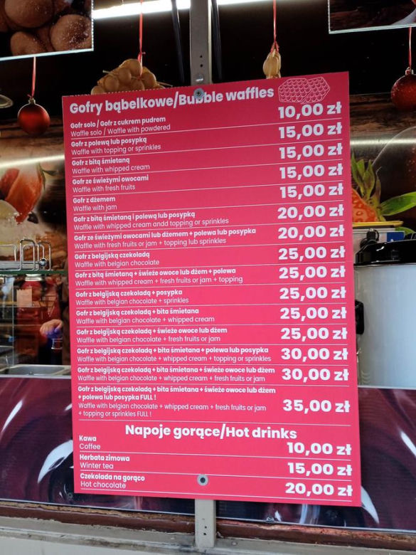 Drożyzna na świątecznym jarmarku w Krakowie