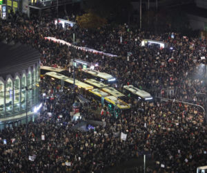 Protest przeciwko zaostrzeniu prawa aborcyjnego w Warszawie