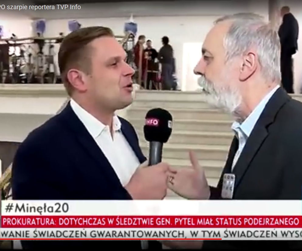 Atak Rafała Grupińskiego (PO) na dziennikarza TVP Info - Łukasz Sitka